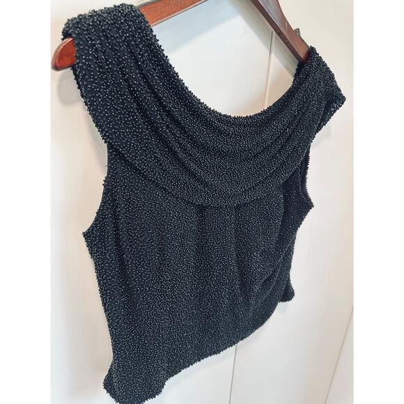 Vintage Beaded Formal Top Size Medium Cocktail Evening wear Holiday Y2K - Picture 4 of 9